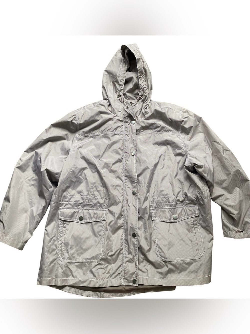NWT $100 Breckenridge Woman Tan Hooded rain jacket Size 3X
